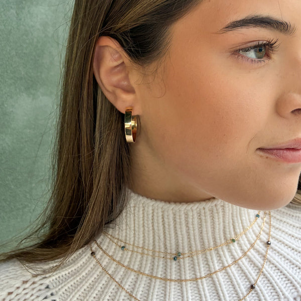 Viola hoops i 14 karat guld