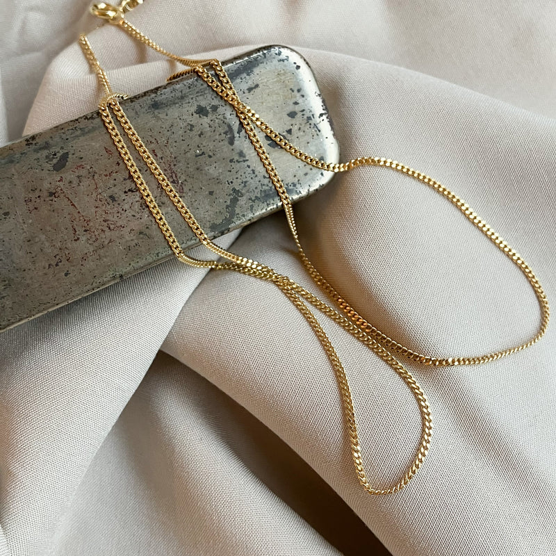 Panser Facet halskæde i 8 karat guld