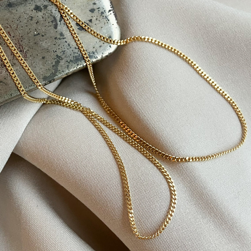 Panser Facet halskæde i 8 karat guld