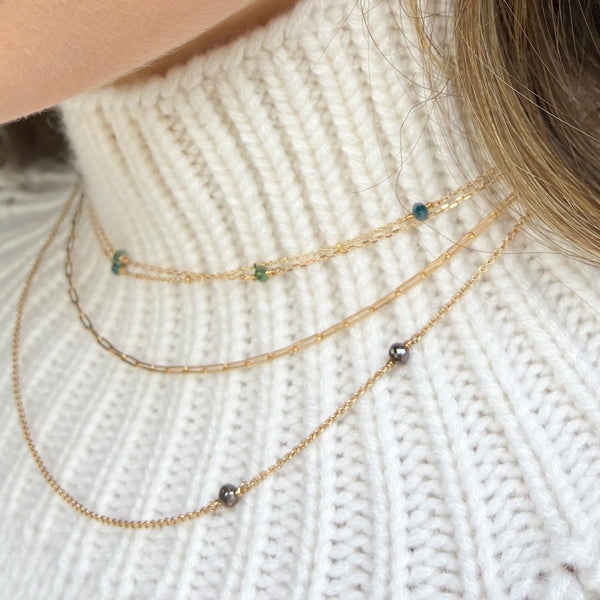 Chain necklace small 18 karat guld