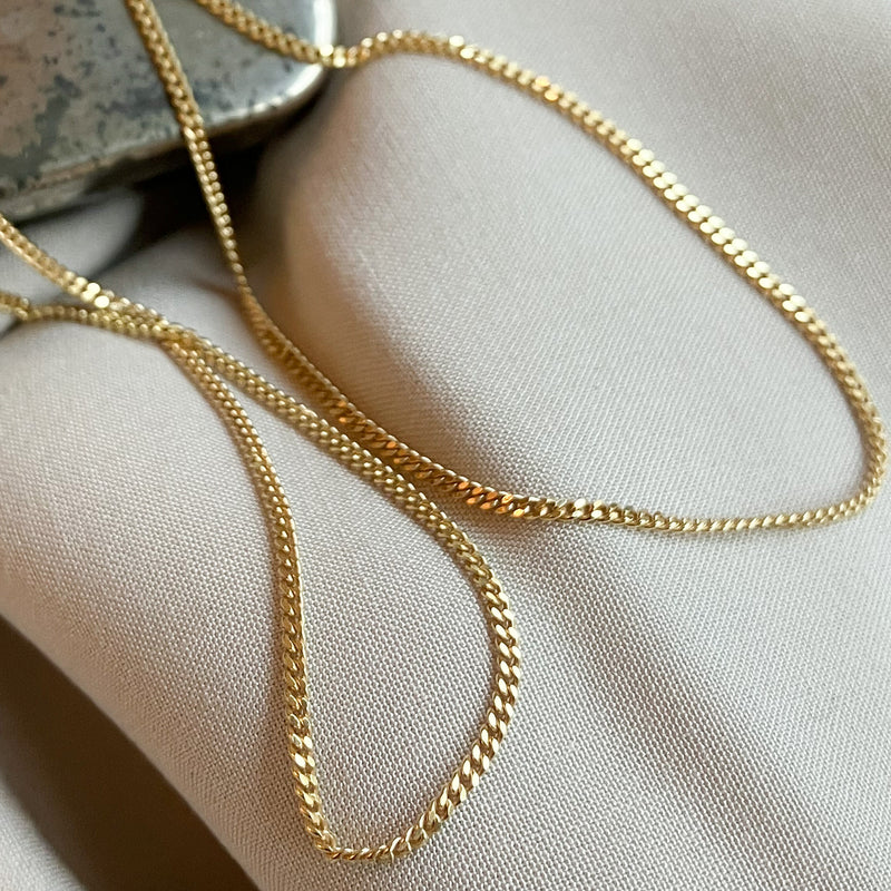 Panser Facet halskæde i 8 karat guld