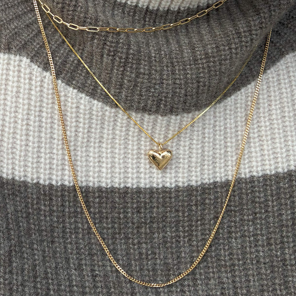 Panser facet halskæde i 14 karat guld