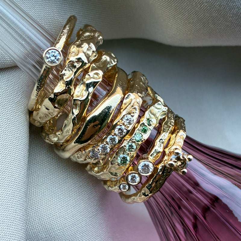 Sophie ring i 14 karat guld med en 0,05 ct tw/vs diamant