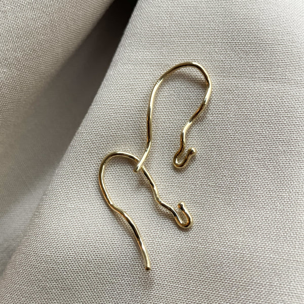 Skifteørebøjler i 14 karat guld uden vedhæng