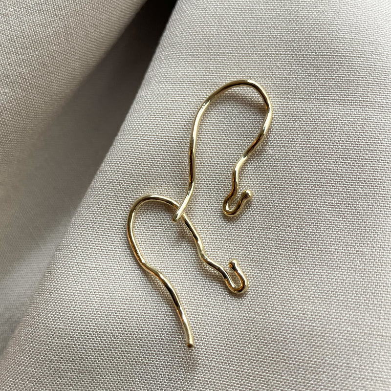 Skifteørebøjler i 14 karat guld uden vedhæng