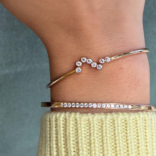 Paloma armbånd i 14 karat guld med diamanter