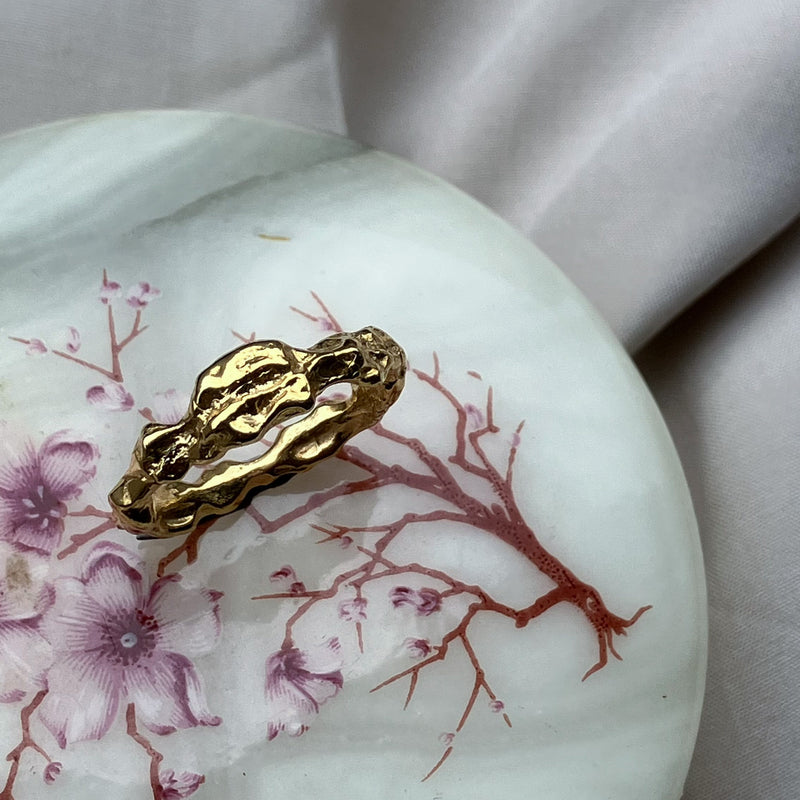 Moon ring i 925 forgyldt sterling sølv