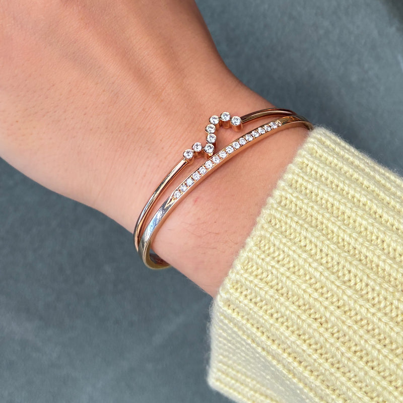 Diamantarmbånd i 14 karat guld