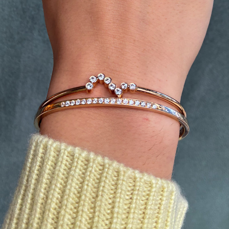 Paloma armbånd i 14 karat guld med diamanter