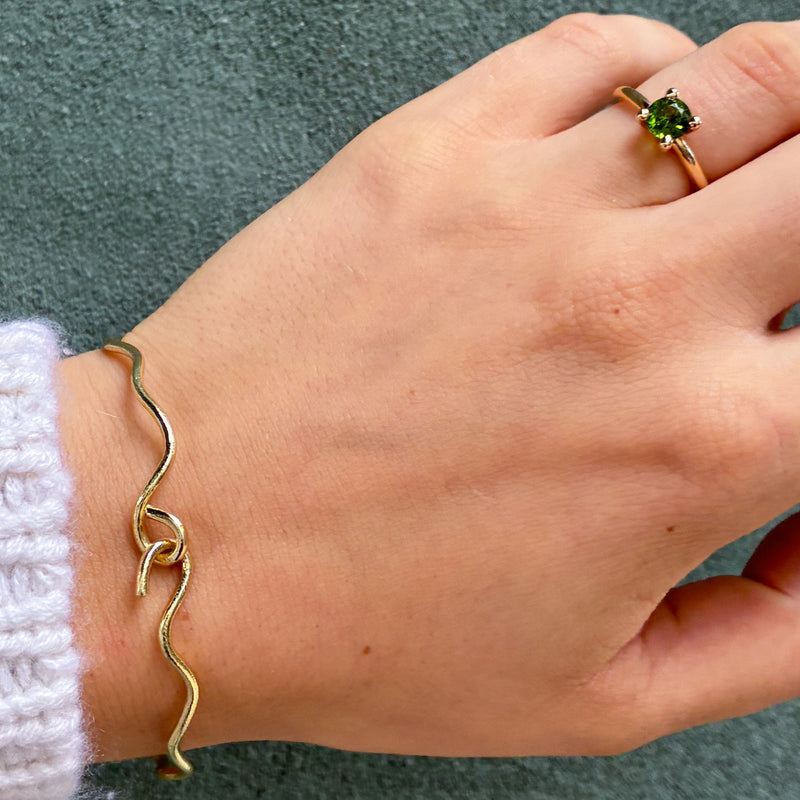 Curve organisk armbånd 14 karat guld