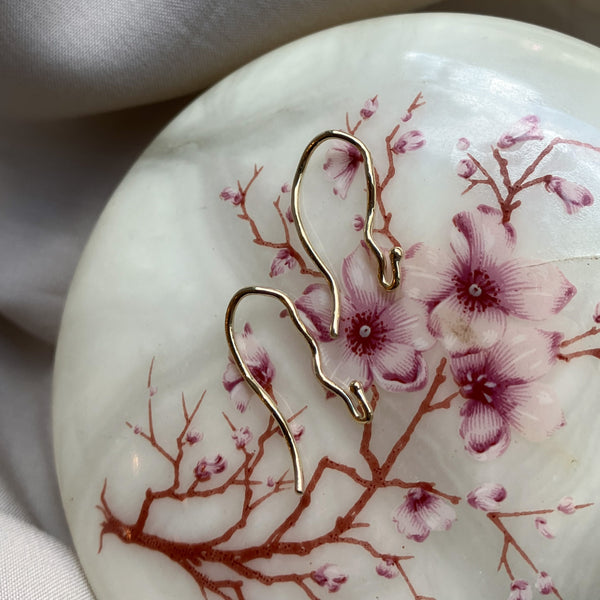 Skifteørebøjler i 14 karat guld uden vedhæng