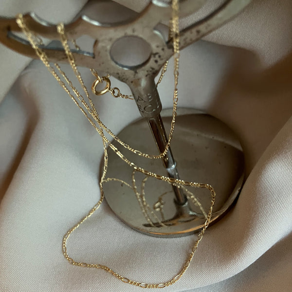 Figaro halskæde i 18 karat guld