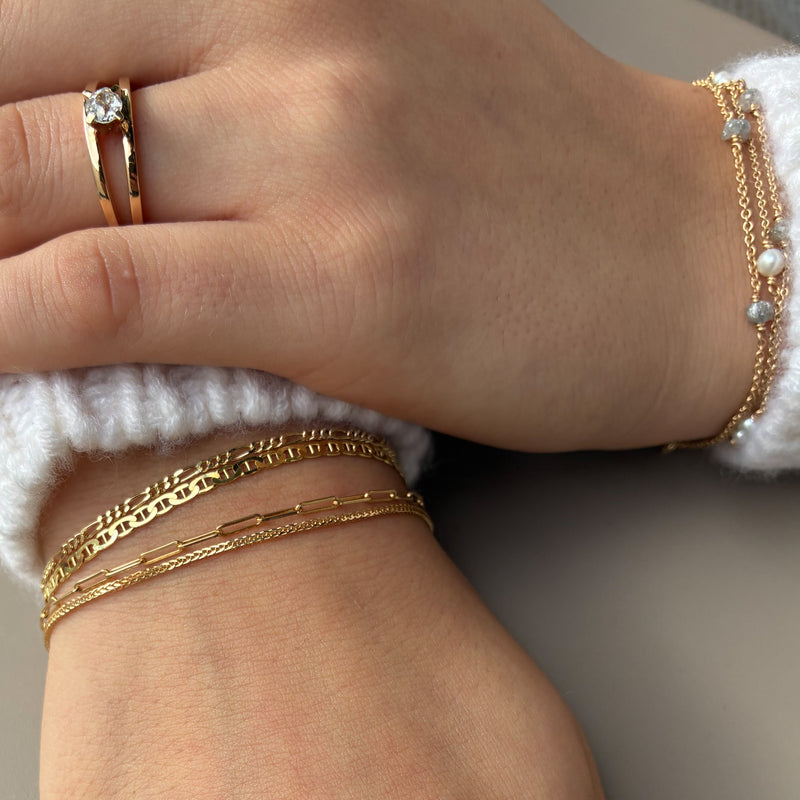 Chain bracelet small 18 karat guld