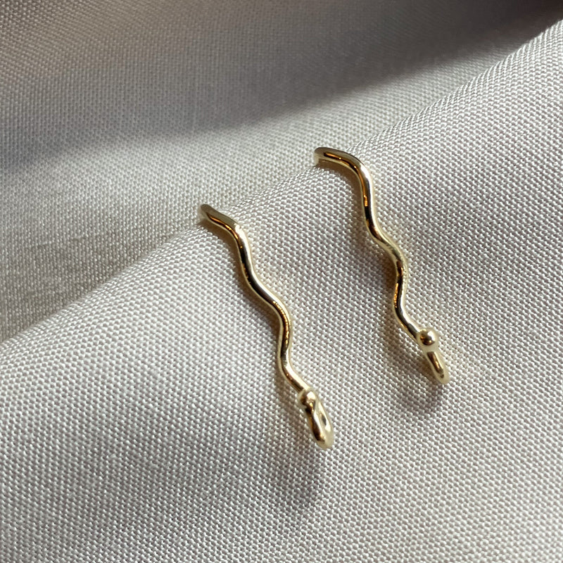Skifteørebøjler i 14 karat guld uden vedhæng
