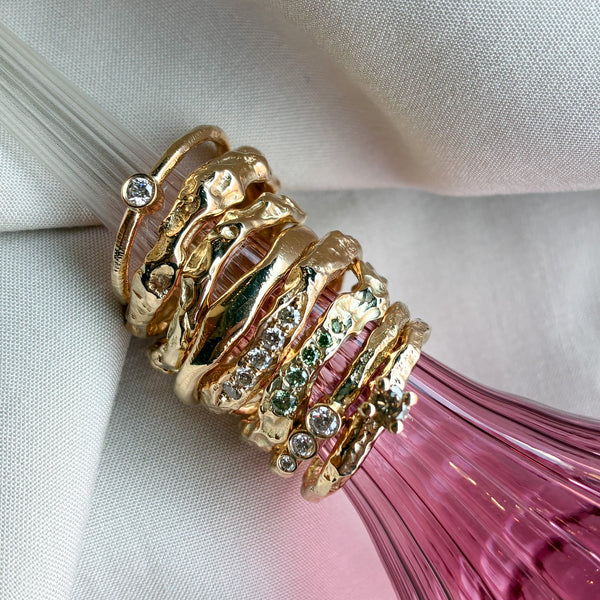 Sophie ring i 14 karat guld med en 0,05 ct tw/vs diamant