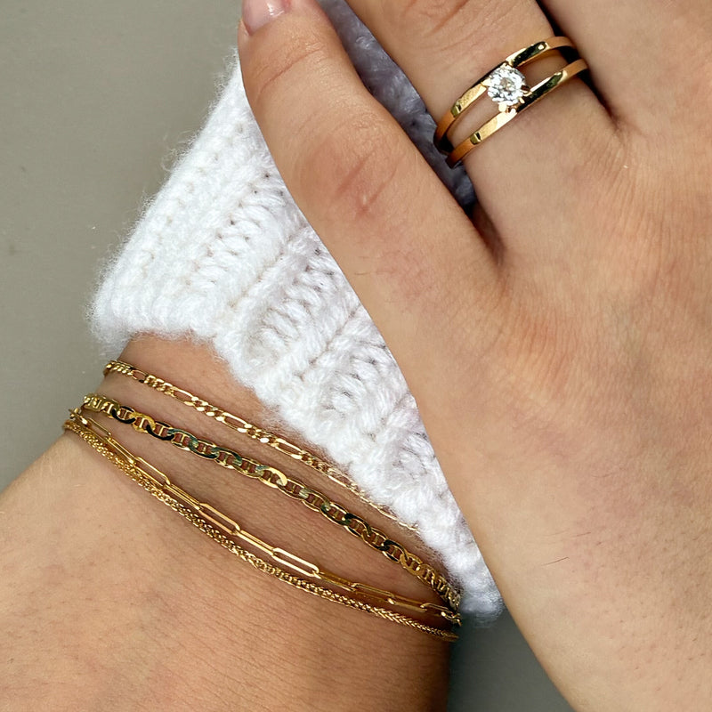 Chain bracelet small 18 karat guld