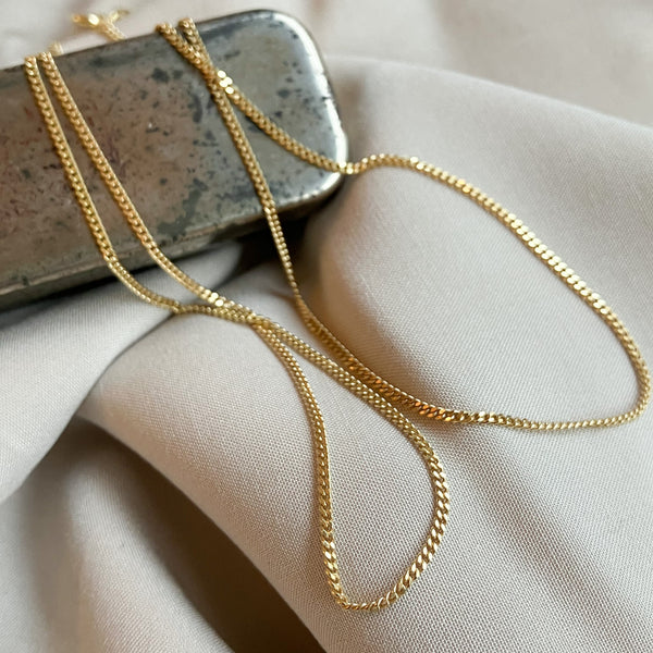 Panser Facet halskæde i 8 karat guld