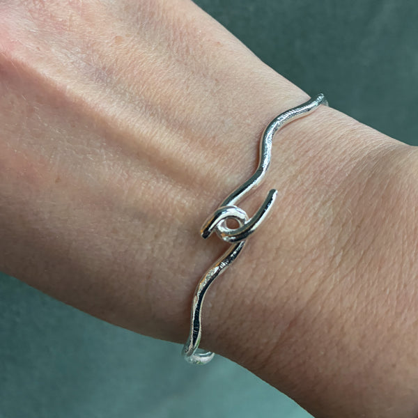 Curve large armbånd i 925 sterling sølv