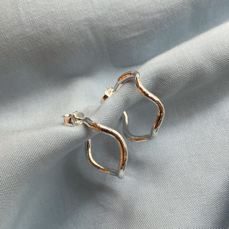 Curve hoops small i sølv