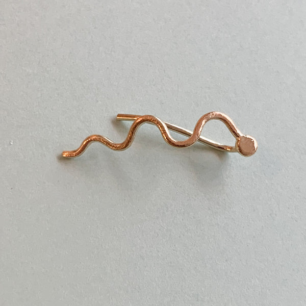 Snake ørering i 14 karat guld
