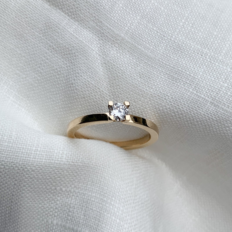 Solitairering med 0,25 ct TW/vs diamant