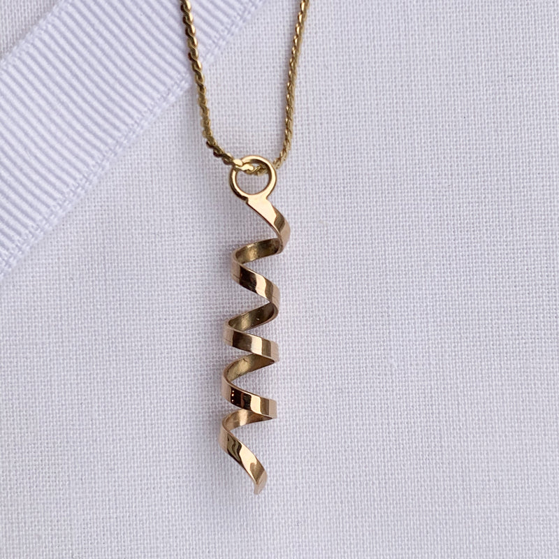 Spiral vedhæng guld