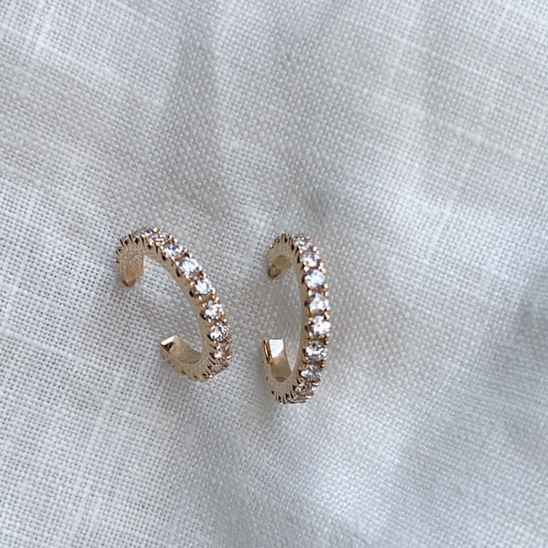 Diamanthoops i 14 karat guld isat 1,02 ct tw/vs diamanter